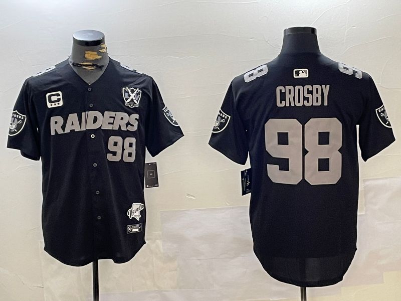 Men Oakland Raiders #98 Crosby Black five generations 2024 Nike Limited NFL Jersey style 2->oakland raiders->NFL Jersey
